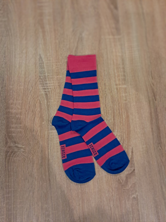 Stripe Socks - Blue & Pink