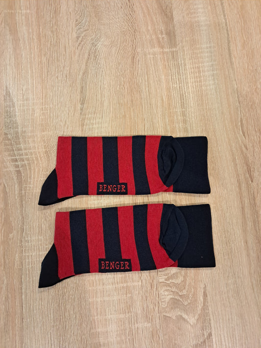 Stripe Socks - Navy & Red
